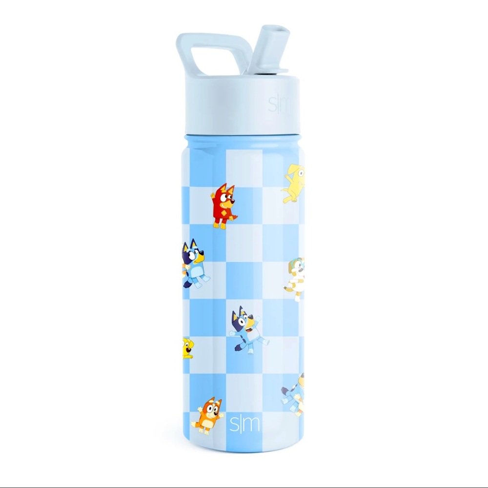Simple Modern BLUEY CHECKMATE 18oz Summit Kids Water Bottle Tumbler with Lid
